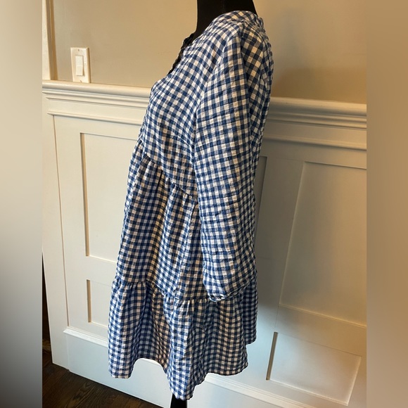 Blue and white checkered Zara dress - Picture 3 of 8